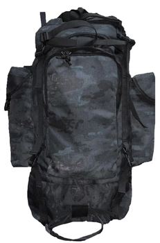 Туристический армейский супер-крепкий рюкзак 5.15.b 75 л. с ортопедичесой пластиной Атакс Чёрный.