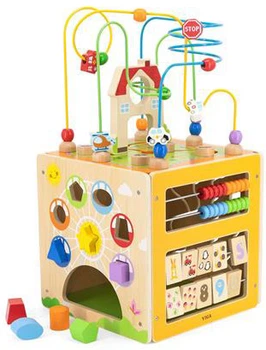 Деревянный бизикуб Viga Toys 5 в 1 (6971608445910)