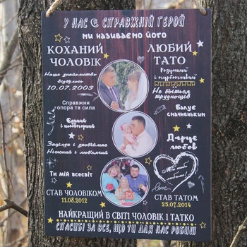 Постер под заказ (УФ печать) - Найкращий в світі чоловік і татко