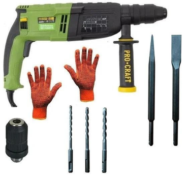 Перфоратор прямой Procraft BH1400DFR с двумя быстросъёмными патронами
