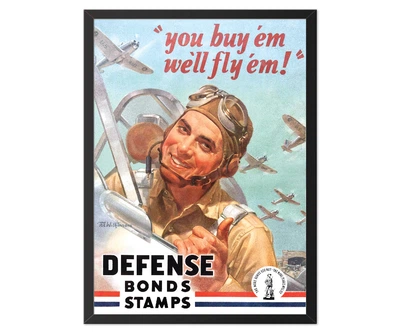 Постер CP Buy Defense Bonds 1942, Авіація 61х84 см (159)