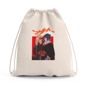 Сумка для взуття Наруто Узумакі і Саске Учіха (Naruto Uzumaki and Sasuke Uchiha) (10428-2815-1) Бежева