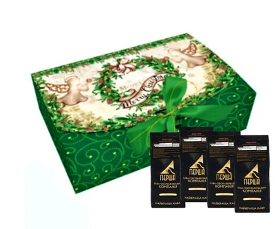 Подарунковий набір кави "Premium Specialty coffee -Merry Christmas" - подарунок на Новий рік і Різдво (13)