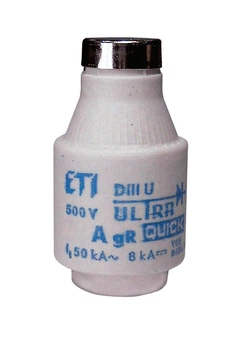 Запобіжник ETI DIII UQ 63A 500V gR 50kA 4323003 (надшвидкий)