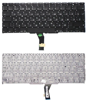 Клавіатура для ноутбука Apple MacBook Air з підсвіткою (Light), чорна, без рамки — A1370 (2010, 2011 года), A1465 (2012, 2013, 2014, 2015 года), RU (вертикальний Enter) Original