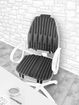 Ортопедические подушки EKKO SEAT на офисное кресло. Комплект. Черный. OF-12G-102836