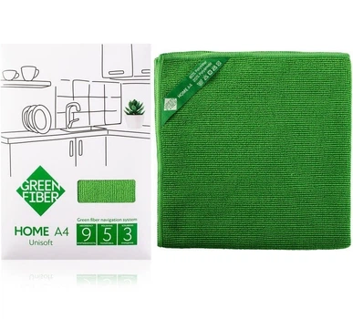 Салфетка GreenWay Green Fiber HOME A4, Файбер универсальный, зеленый (08059)
