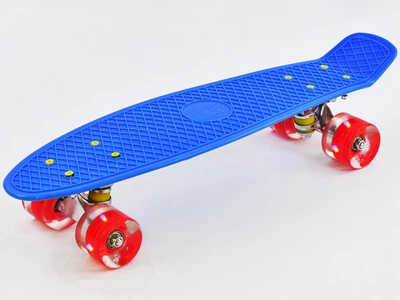Скейт Пенні борд Best Board з PU колесами, що світяться. Dark Blue (65569)