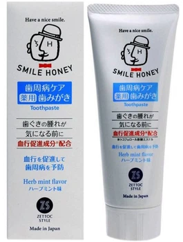 Зубна паста Zettoc Smile Honey Honey Blood Circulation Promoting від набряклості ясен 120 мл (4582118954209)