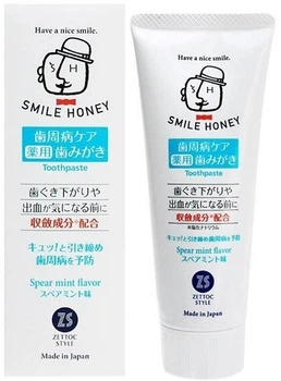 Зубна паста Zettoc Smile Honey AS Терпкий ефект 120 г (4582118954216)