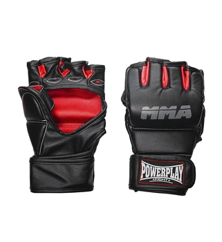 Перчатки для MMA тренировочные спортивные перчатки для единоборств PowerPlay 3053 Черно-Красные L/XL TR_PP_3053_L/XL