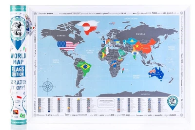 Скретч-карта світу з прапорами Discovery Map Flags Edition ENG 68