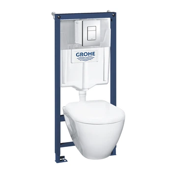 Комплект інсталяції GROHE SOLIDO кнопка хром унітаз GROHE з кришкою мікроліфт дюропласт 39186000
