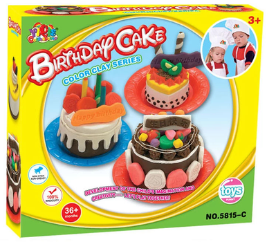Набор пластилина Alento Playdough Торт ко Дню Рождения Разноцветный (DOHCake)