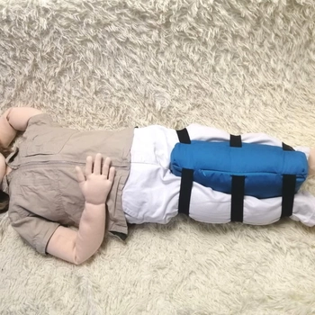 Подушка від схрещування ніг під час сну 50 х 21х 8 ТМ Лежебока, синя