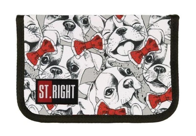 Пенал школьный без наполнения ST.RIGHT PC3 LOVELY PETS серый (5903235620812)