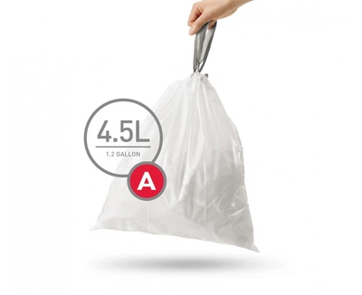 Мішки для сміття міцні із зав'обов'язками 4.5 л SIMPLEHUMAN білі 30 шт.