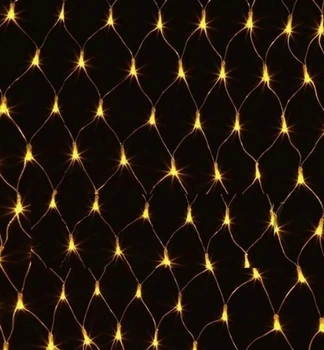 Гирлянда Сетка 1.5х1.5м 120 Led (черный провод) Теплый белый