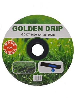 Капельная лента GOLDEN DRIP 20см 500м 8 mil с плоским эмиттером