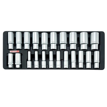 Набор головок длинных 1/2" 8-32мм 22ед. (в ложементе, тип В) TOPTUL GAAT2202