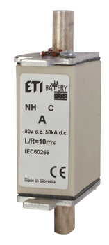 Запобіжник ножовий ETI NH-1C Battery 160A 80V DC gBAT 50kA 4110094 (для акумуляторних батарей)