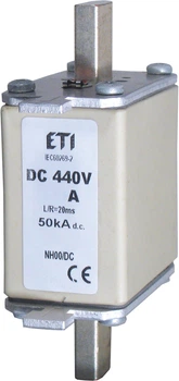Запобіжник ножовий ETI NH-00 gR DC 100A 440V 50kA 4110212 (надшвидкий)