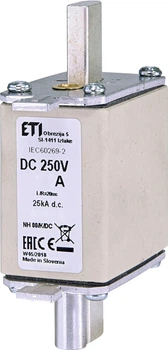 Запобіжник ножовий ETI NH-00 gR DC 200A 250V 25kA 4110140 (надшвидкий)