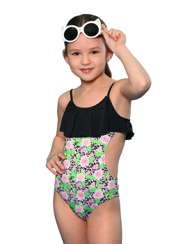 Детский купальник слитный для девочки Keyzi рост 128см Розы Rose small 1psc