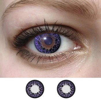 Контактні лінзи ELITE Lens Violet Leon 14.5 мм 2 шт фіолетові (N0064)