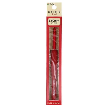 Гачок для в'язання Tulip Etimo Red 6,5 мм х 14 см - №10.5/0 TED-105e