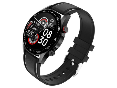 Смарт-часы Supero Smart Watch E12 С Bluetooth черный кожа