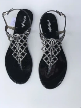 Босоніжки у камінці Swarovski Menghi 38 Чорний 713
