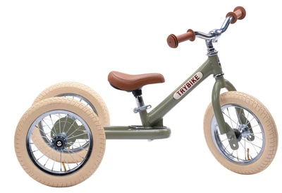 Комплект Триколісний балансувальний велосипед Trybike оливковий (TBS-2-GRN-VIN+TBS-100-TKV) (2000065886012)