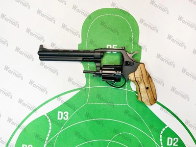 Револьвер под патрон Флобера Safari Zebrano RF-461 cal. 4 мм, рукоять из массива зебрано, покрытая твердым масло-воском