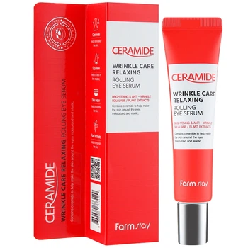 Антивозрастная сыворотка для кожи вокруг глаз Farmstay Ceramide Wrinkle Care Relaxing Rolling Eye Serum 25 мл (8809480773129)