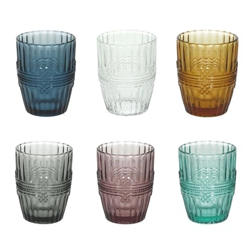 Набор стаканов Tognana Glass Ionico, 6 шт, 280 мл, стекло, разные цвета (N3585E8M099)