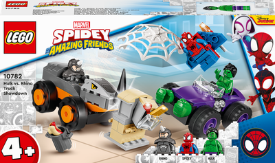 Zestaw klocków LEGO Super Heroes Marvel Hulk kontra Rhino — starcie pojazdów 110 elementów (10782)
