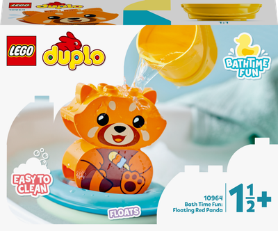 Zestaw klocków LEGO DUPLO My First Zabawa w kąpieli: Pływająca czerwona panda 5 elementów (10964)