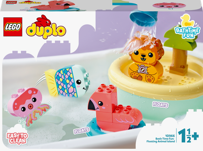Zestaw klocków LEGO DUPLO My First Zabawa w kąpieli: Pływająca wyspa ze zwierzątkami 20 elementów (10966)