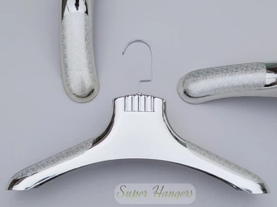 Плечики вешалки Hanger 43 см серебристого цвета пластмассовые шубные