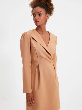 Платье короткое женское Trendyol TWOAW22EL0305 36 Camel (8683044015234)