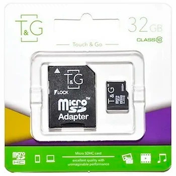 Карта пам`яті microSDHC 32Gb T & G (UHS-1)(Class 10) + Adapter SD