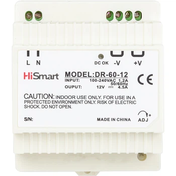 Блок питания HiSmart 12V, 4.5A, 60W, DIN
