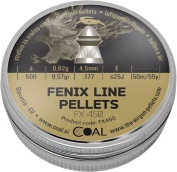 Кулі пневматичні Coal Fenix line 4.5 калібр 500 шт. (39840015)