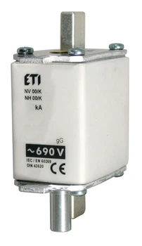Запобіжник з бойком ETI NH-00/K gG 50A 690V KOMBI 120kA 4111182 ножовий універсальний