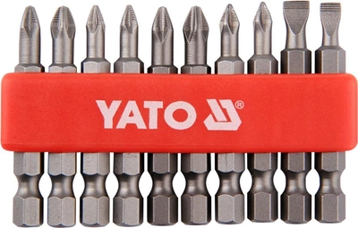 Набор отверточных насадок YATO 1/4" 50 мм 10 шт (YT-0483)