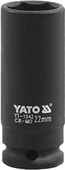 Головка торцевая ударная YATO шестигранная удлиненная 1/2" 29 мм (YT-1049)
