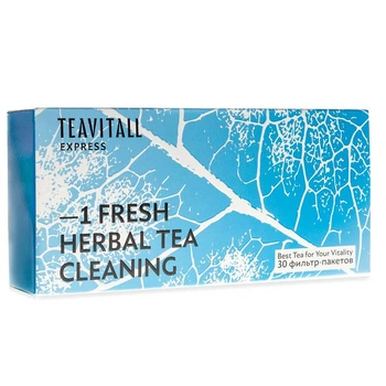 Чайний напій GreenWay TeaVitall Express Fresh 1, для м'якого очищення організму, 30 фільтр-пакетів (01590)