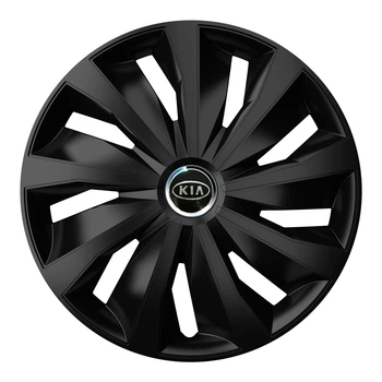 Автомобильные колпаки 4 Racing Grip Pro Black R15 4 шт. (с логотипом Kia)
