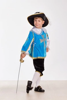 Детский карнавальный костюм Мушкетёр Maski karnaval НГ 5-10 лет One size Голубой